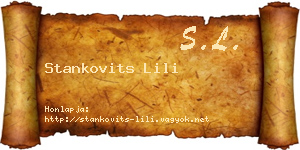Stankovits Lili névjegykártya